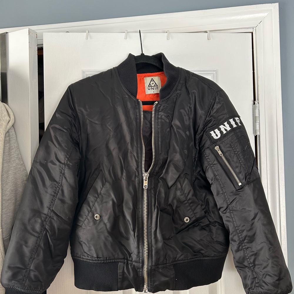 UNIF Black Bomber Jacket